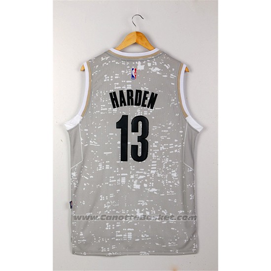 Maglia Luci Della Citta Houston Rockets James Harden #13 Grigio